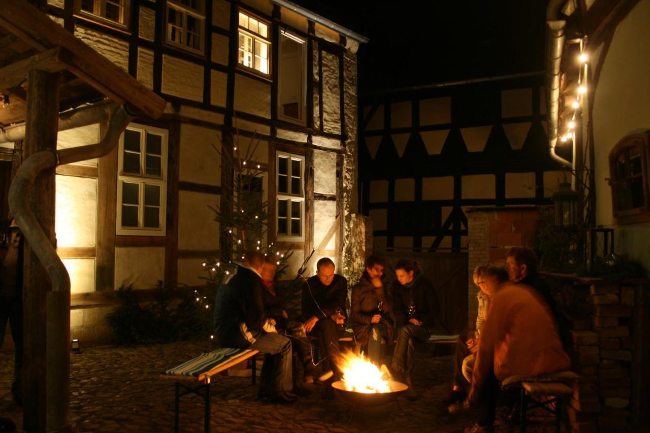 himmlischer Hof Ferienwohnungen, Denkmal anno 1477 Quedlinburg Exterior foto